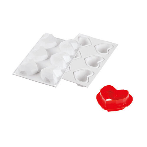 Silikonski kalup srce-Amorini Origami 110