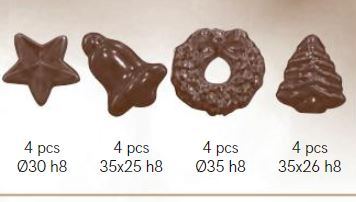 Kalup za čokoladu - Božićne praline