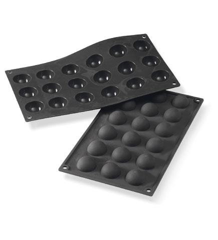 SILIKONSKI KALUP Polukugla BLACKSIL ø 35 h 17,5 mm